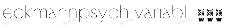 eckmannpsych variabl字体转换